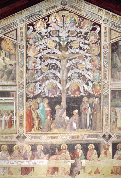 生命之树和最后的晚餐，1360壁画细节85020 作者 塔迪奥·加迪（Taddeo Gaddi）