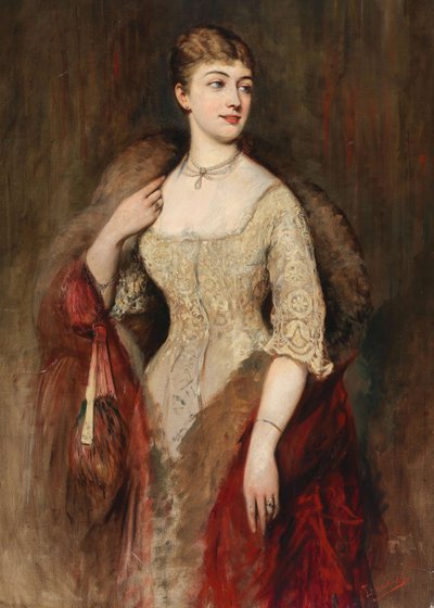 歌手Joséphine de Reszke的肖像，1855-1891年，1879年。 作者 塔德乌斯·阿吉杜基维奇