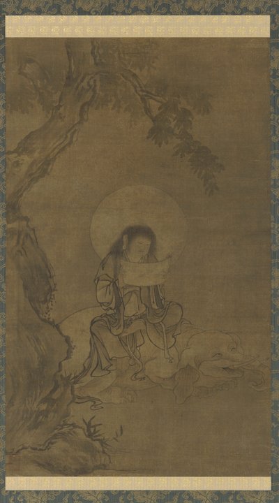 房玄，室町时代（绢本水墨设色） 作者 琢磨英贺