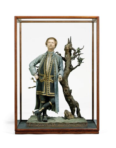 传统上被确定为大卫·加里克（David Garrick），约1770年（陶瓷）的彩绘泥塑 作者 谭彻夸谭彻夸