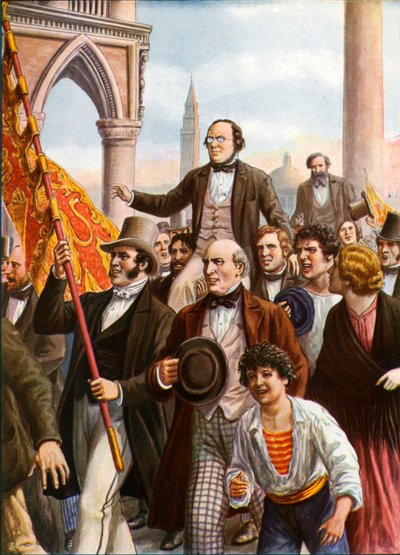 Daniele Manin和Niccolo Tommaseo于1848年3月18日从监狱获释 作者 坦克雷迪·斯卡佩利