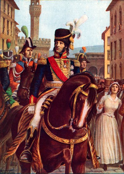 Joachim Murat于1801年1月19日进入佛罗伦萨 作者 坦克雷迪·斯卡佩利