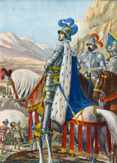法国国王弗朗西斯一世于1515年8月15日调查阿尔卑斯山 作者 坦克雷迪·斯卡佩利