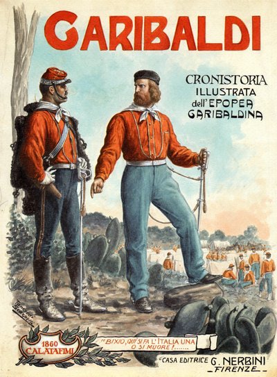 意大利统一（起义）英雄朱塞佩-加里波第（1807-1882 年）的肖像。Garibaldi, Cronistoria illustrata dell