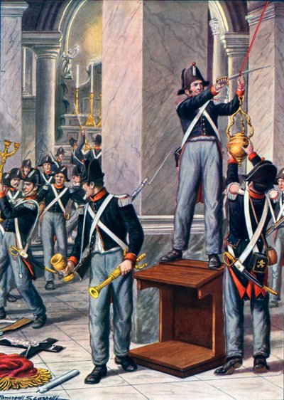 1832年教皇士兵抢夺切塞纳 作者 坦克雷迪·斯卡佩利
