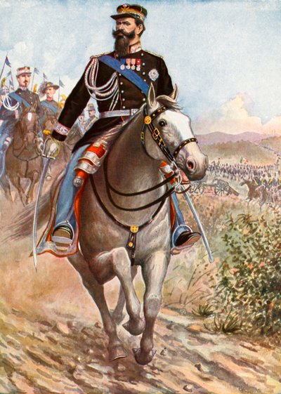 维克托·伊曼纽尔（Victor Emmanuel）回顾了克里米亚战争的部队 作者 坦克雷迪·斯卡佩利