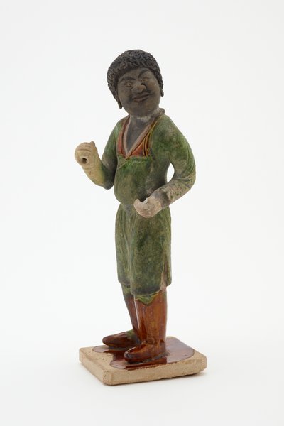 新郎，c.700-750（带有硅酸铅釉和涂漆细节的陶器） 作者 唐代中文学校