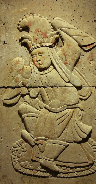 唐代（618-907年）舞者陶俑碑，发现于陕西省，西安碑林博物馆。摄影，Leonard de Selva，中国，2006年。 作者 唐代中文学校