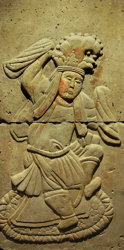 唐代（618-907年）舞者陶俑碑，发现于陕西省，西安碑林博物馆。摄影，Leonard de Selva，中国，2006年。 作者 唐代中文学校