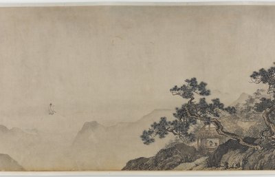 明朝梦见的茅草小屋（纸上的墨水和颜色） 作者 Yin Tang