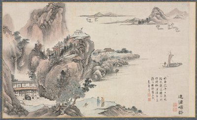 萧江和湘江八景之一，1788年。 作者 谷群
