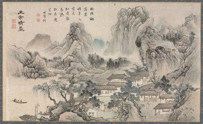 萧江和湘江的景色，1788年。 作者 谷群