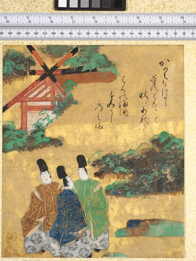 住吉的海滩，插图取自“伊势传说”，1600-40 作者 田原谷宗达