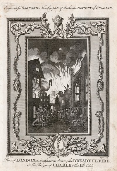 伦敦大火，1666年 约1783年 作者 泰勒