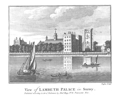Lambeth宫在萨里的景色。18世纪晚期 作者 泰勒