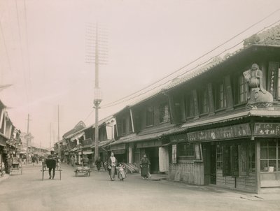 神户元町地区的商业街，约 1900 - 1915 年（照片） 作者 