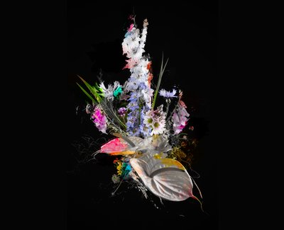 花束 II》，2017 年（布面混合媒介） 作者 泰斯·阿尔伯斯