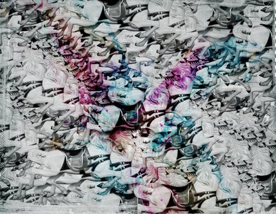 疯马，2014（布面拼贴） 作者 泰斯·阿尔伯斯