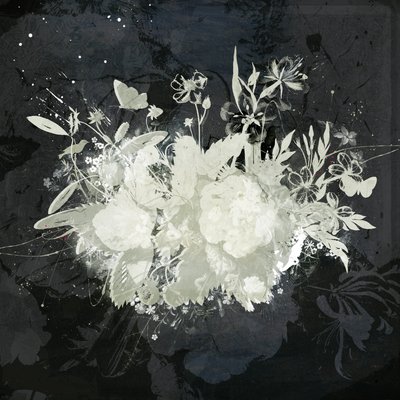 花卉剪影，2015（布面拼贴） 作者 泰斯·阿尔伯斯