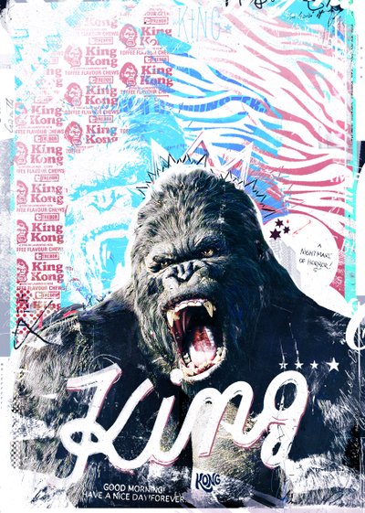 国王，2017（画布拼贴） 作者 泰斯·阿尔伯斯