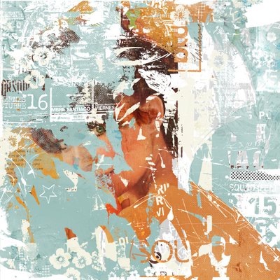 窥视》，2015 年（混合媒介画布） 作者 泰斯·阿尔伯斯