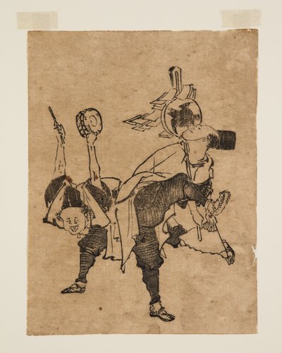 (彩色木版画) 作者 Teisai Hokuba