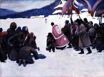 水的祝福（水彩和水粉画在板上）。 作者 特奥多（Teodor Axentowicz）