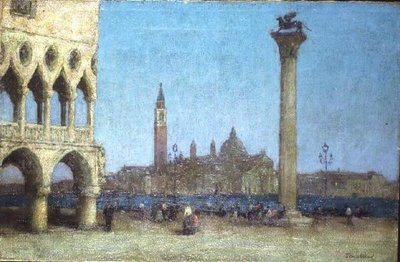 威尼斯的Piazzetta，黄昏 作者 特里克·威廉姆斯