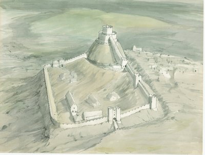 朗塞斯顿城堡，康沃尔郡朗塞斯顿的韦斯顿路，1980-1989年。 作者 特里·鲍尔