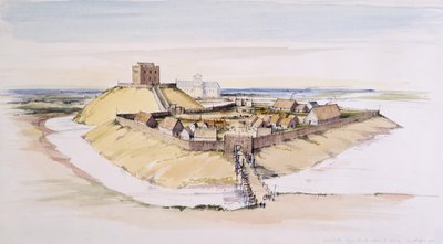 约克城堡在建成后不久的样子，外面是明斯特，1985年 作者 特里·鲍尔