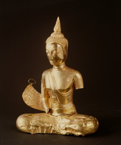 坐在冥想中的佛（手臂缺失）（金） 作者 Thai School