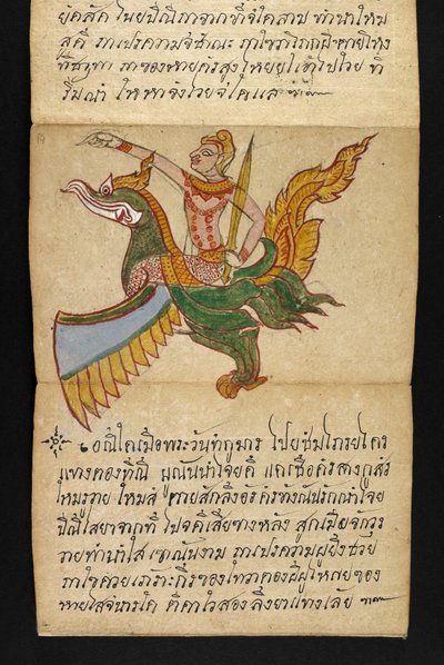 或16482，f.19 "萨特拉"，关于算命和健康快乐生活的建议（折纸书） 作者 泰国学校