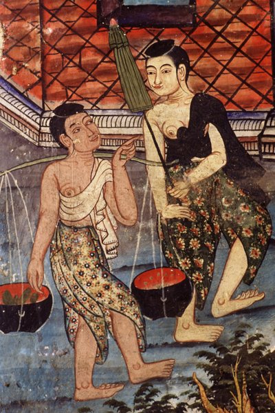 泰国女性（壁画） 作者 泰国学校