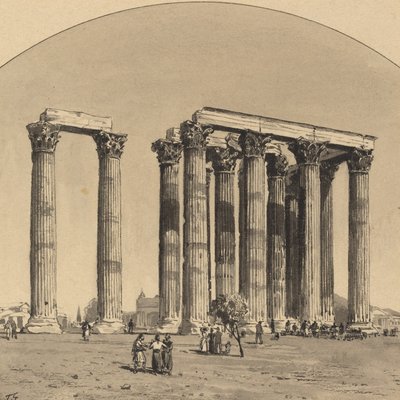 奥林匹亚宙斯神庙，1890年。 作者 角破碎机的柱塞