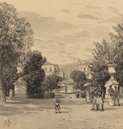 1890年，从老皇宫看爱马仕街。 作者 角破碎机的柱塞