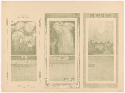 1910 年 7 月、8 月和 11 月日历 作者 西奥·范·霍特玛