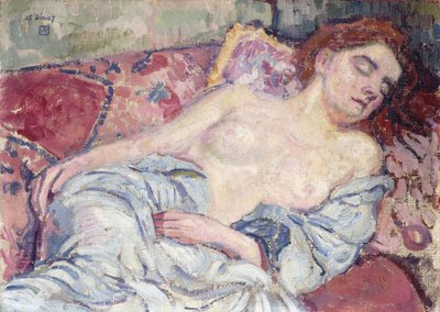裸体在法院；他们没有沙发，1907年 作者 范·雷塞尔伯格（Théovan Rysselberghe）