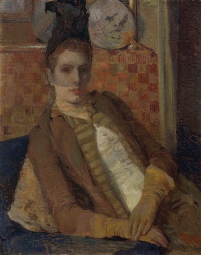 坐着的女士肖像 作者 范·雷塞尔伯格（Théovan Rysselberghe）