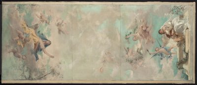 库尔贝瓦市政厅婚姻大厅草图：婚礼保护法 (Plafond) 作者 塞巴德·查特兰