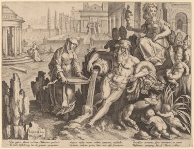 圣母玛利亚图西娅 作者 Jan van der Straet 之后的 Theodor Galle