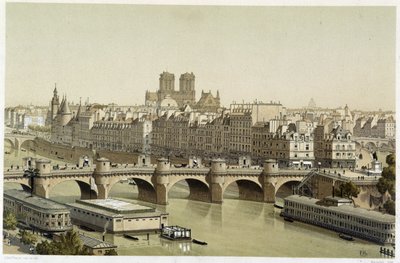 Ile de la Cité 和巴黎的新桥 作者 西奥多·约瑟夫·休伯特·霍夫鲍尔