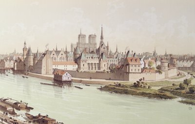 Ile de la Cite在1530年 作者 西奥多·约瑟夫·休伯特·霍夫鲍尔