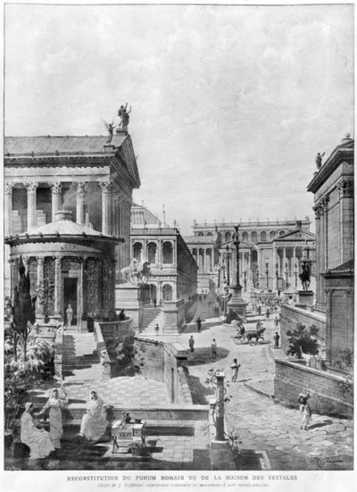古代罗马古迹，1914年（bw雕刻） 作者 西奥多·约瑟夫·休伯特·霍夫鲍尔