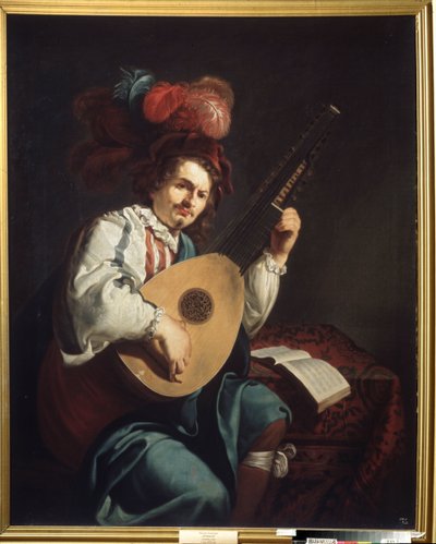 "琵琶演奏家" Theodor Rombouts（1597-1637 年）17 世纪作品，文尼察地区艺术博物馆 作者 西奥多·罗姆特斯