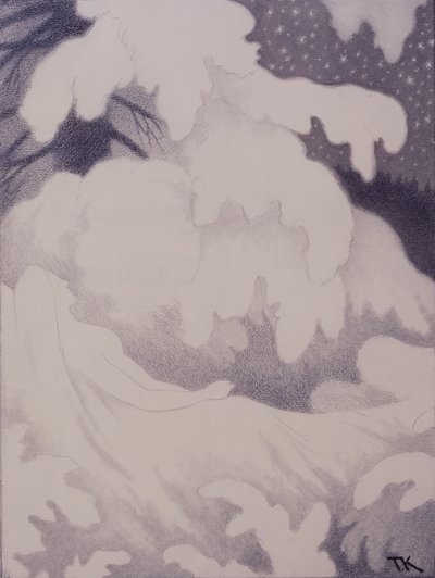 穿着珍珠和亚麻睡衣的女人 作者 西奥多·基特尔森