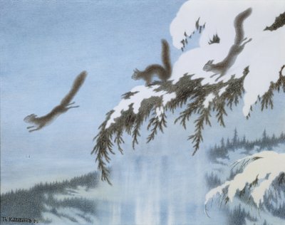 飞行中的松鼠 作者 西奥多·基特尔森