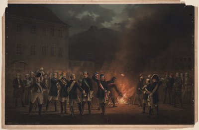 1857年1月30日在海德堡举行的火炬游行，1857年 作者 西奥多·维尔哈斯