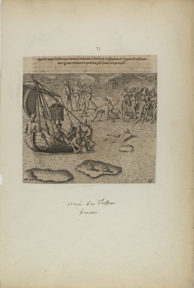 Appellit navis gallicai: qui inerant, redimunt a barbaris gossip pium...（摘自《美洲》一书，第三部分） 作者 西奥多·德·布赖