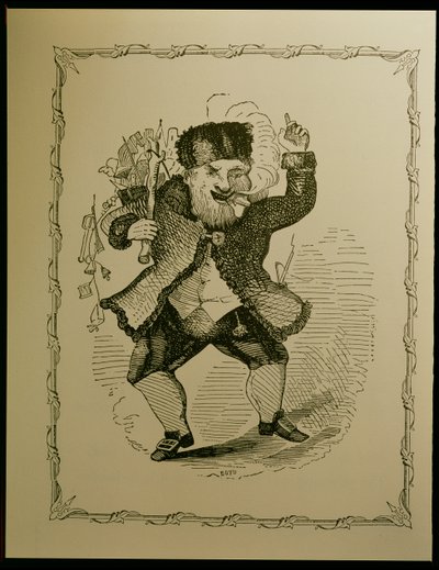 一首诗的圣诞老人插图由克莱门特C.摩尔，1848年 作者 西奥多·C·博伊德