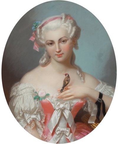 法国的安妮·亨丽埃特 (1727-1752)，西奥多 (1805-1872) 方丹-拉图 (Fantin-Latour) 着。 纸上粉彩，19 世纪上半叶……私人收藏 作者 Theodore Fantin Latour